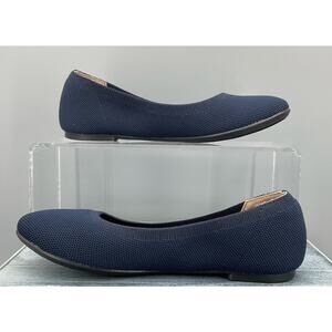 NEW Amazon Essentials Women’s Knit Ballet Flats Navy Size 5